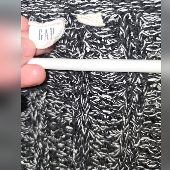 Gap Black and White Marbled Knit Sweater Size Large - Picture 2 of 7